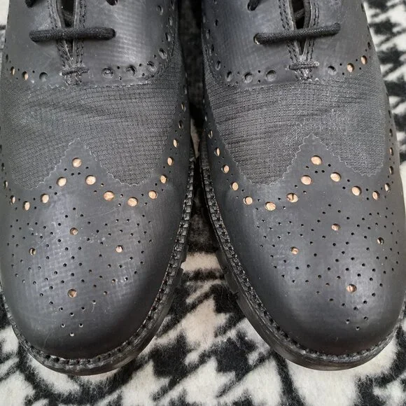 Cole Haan Zerogrand No Stitch Wingtip Oxford - C12973 Black Men's Size 10M